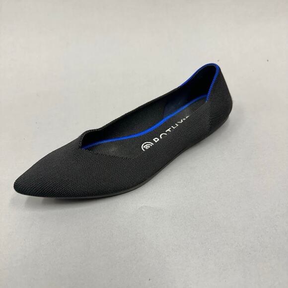 Rothy's The Point flats in solid black knit pointed toe Size 9 - Picture 1 of 14